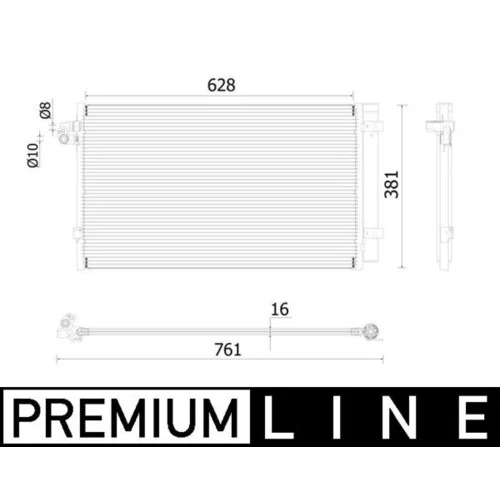 Kondenzátor klimatizácie MAHLE AC 99 000P