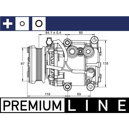 Kompresor klimatizácie MAHLE ACP 106 000P