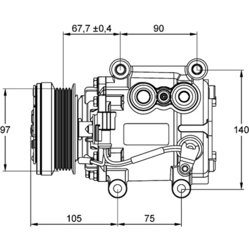 Kompresor klimatizácie ACP 1113 000P /MAHLE/ - obr. 5