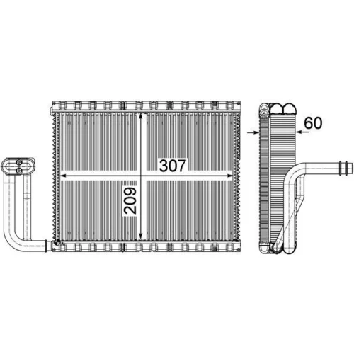 Výparník klimatizácie AE 104 000P /MAHLE/ - obr. 4