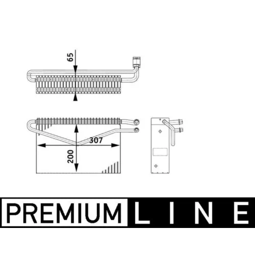 Výparník klimatizácie MAHLE AE 67 000P