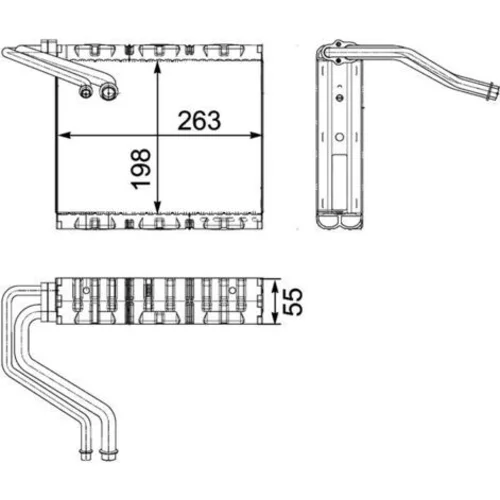 Výparník klimatizácie AE 85 000P /MAHLE/ - obr. 1