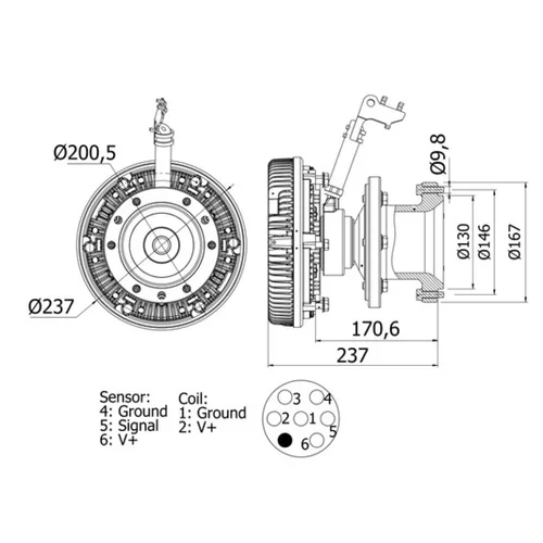Spojka ventilátora chladenia MAHLE CFC 115 000S