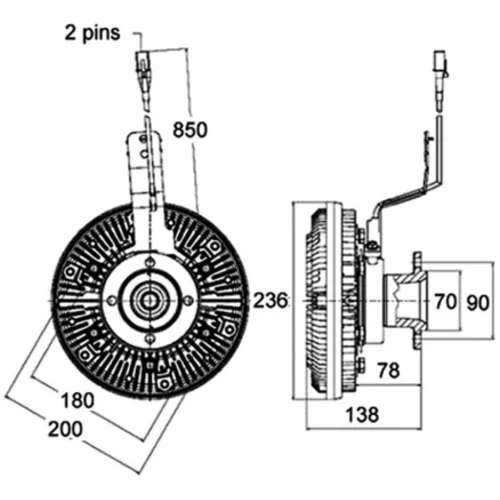 Spojka ventilátora chladenia CFC 137 000P /MAHLE/ - obr. 1