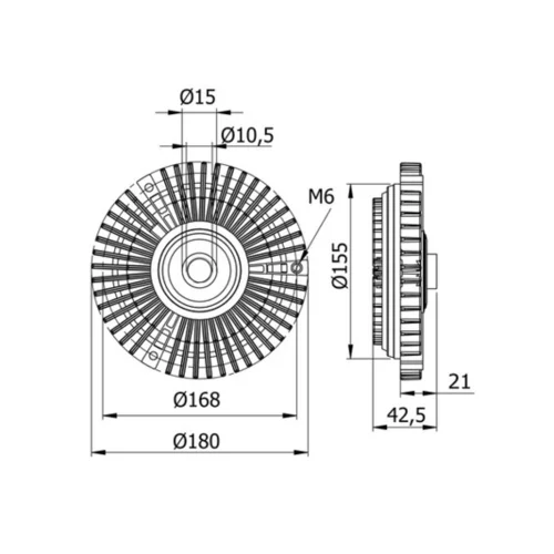 Spojka ventilátora chladenia MAHLE CFC 72 000S