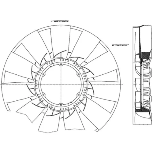 Koleso ventilátora chladenia motora CFW 56 000P /MAHLE/ - obr. 1