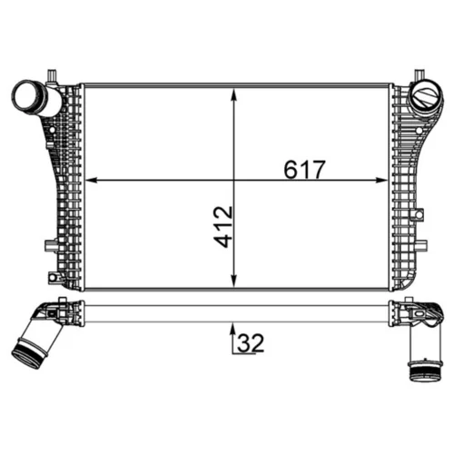 Chladič plniaceho vzduchu MAHLE CI 207 000S