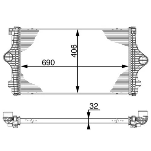 Chladič plniaceho vzduchu CI 219 000P /MAHLE/ - obr. 1