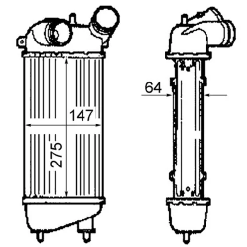 Chladič plniaceho vzduchu CI 309 000P /MAHLE/ - obr. 1