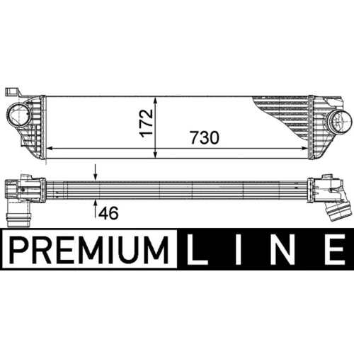 Chladič plniaceho vzduchu CI 386 000P /MAHLE/ - obr. 2