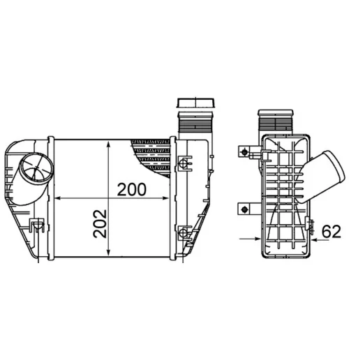 Chladič plniaceho vzduchu CI 423 000S /MAHLE/ - obr. 1