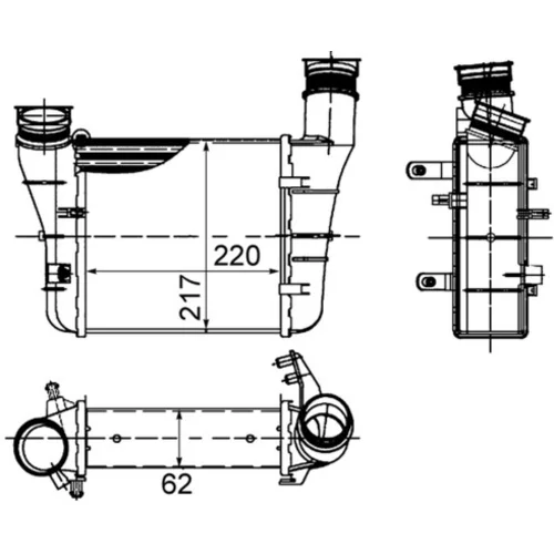 Chladič plniaceho vzduchu CI 426 000S /MAHLE/ - obr. 1