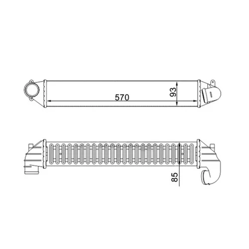 Chladič plniaceho vzduchu CI 475 000S /MAHLE/ - obr. 1