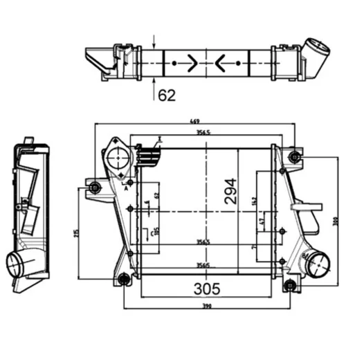 Chladič plniaceho vzduchu CI 507 000S /MAHLE/ - obr. 1
