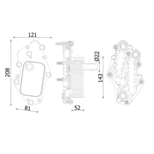 Chladič motorového oleja MAHLE CLC 277 000S