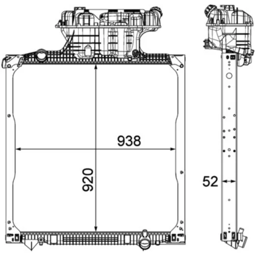 Chladič motora CR 1040 000P /MAHLE/ - obr. 1