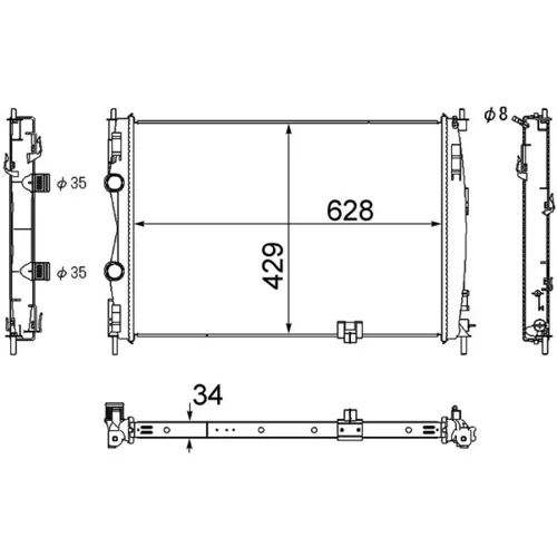 Chladič motora MAHLE CR 1076 000S