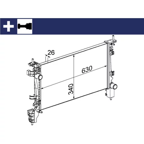 Chladič motora MAHLE CR 1130 000S