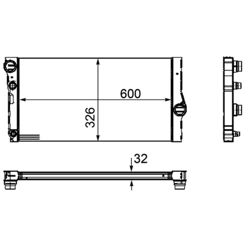Chladič motora CR 1147 000P /MAHLE/ - obr. 1
