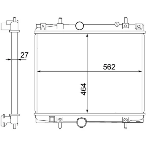 Chladič motora CR 1437 000S /MAHLE/ - obr. 1