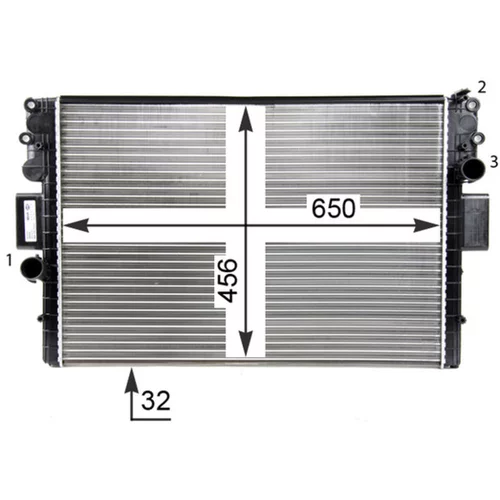 Chladič motora CR 1550 000P /MAHLE/ - obr. 7