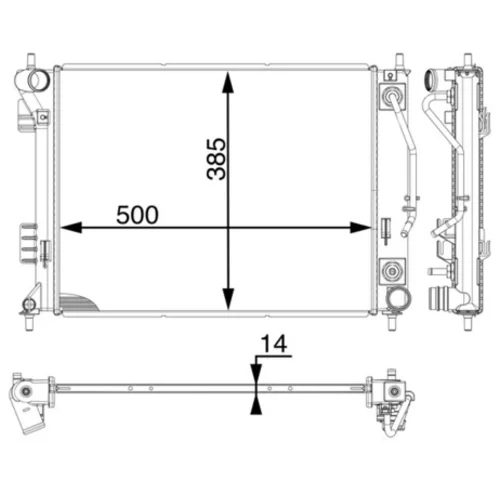 Chladič motora CR 1973 000P /MAHLE/ - obr. 1