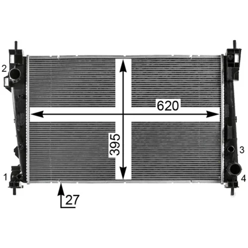 Chladič motora CR 1986 000P /MAHLE/ - obr. 7