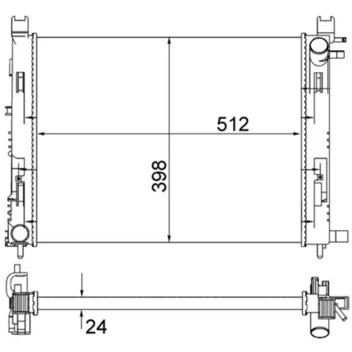 Chladič motora CR 2166 001S /MAHLE/ - obr. 1
