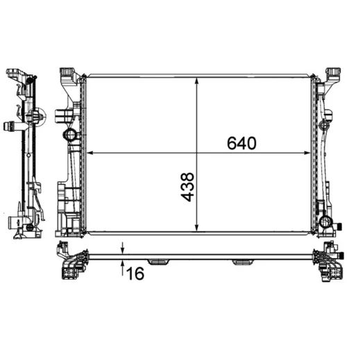 Chladič motora CR 2169 000P /MAHLE/ - obr. 1
