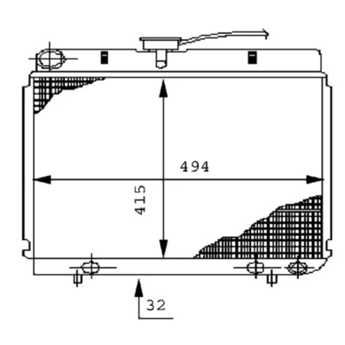 Chladič motora CR 232 000P /MAHLE/ - obr. 1