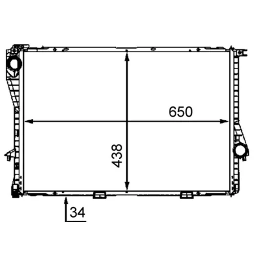 Chladič motora CR 296 000S /MAHLE/ - obr. 1