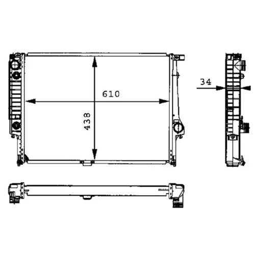 Chladič motora CR 326 000P /MAHLE/ - obr. 3