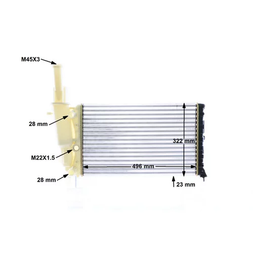 Chladič motora CR 346 000S /MAHLE/ - obr. 17