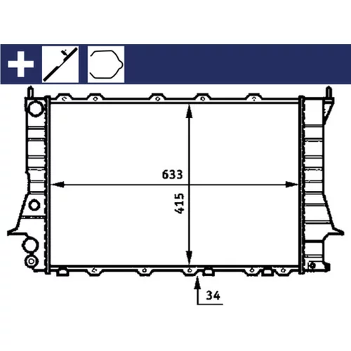 Chladič motora MAHLE CR 358 000S
