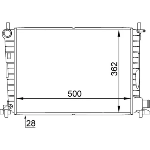 Chladič motora CR 381 000P /MAHLE/ - obr. 1
