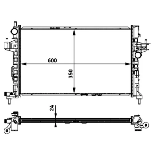 Chladič motora CR 422 000P /MAHLE/ - obr. 1