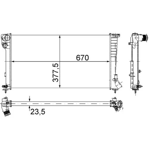 Chladič motora MAHLE CR 433 000S