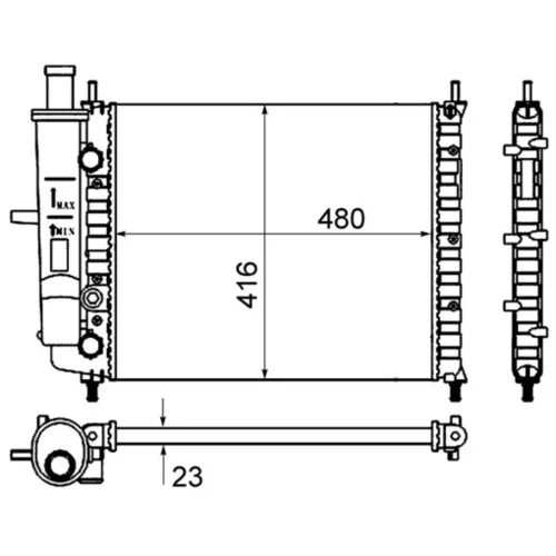 Chladič motora CR 838 000S /MAHLE/