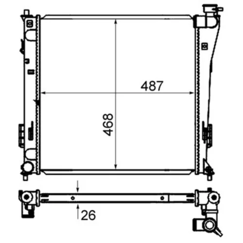 Chladič motora CR 848 000S /MAHLE/ - obr. 1