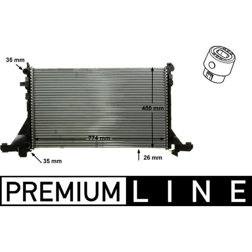 Chladič motora MAHLE CR 866 000P