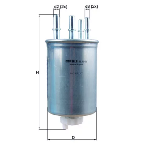 Palivový filter KL 1044 /MAHLE/ - obr. 2