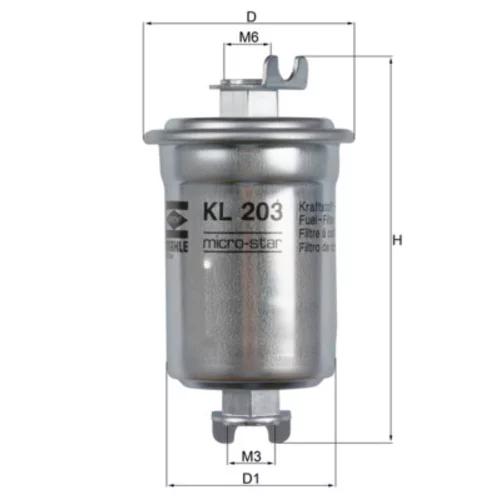 Palivový filter KL 203 /MAHLE/