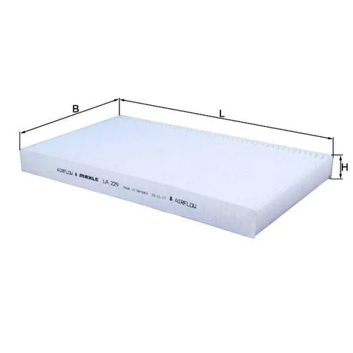 Filter vnútorného priestoru LA 229 /MAHLE/ - obr. 2