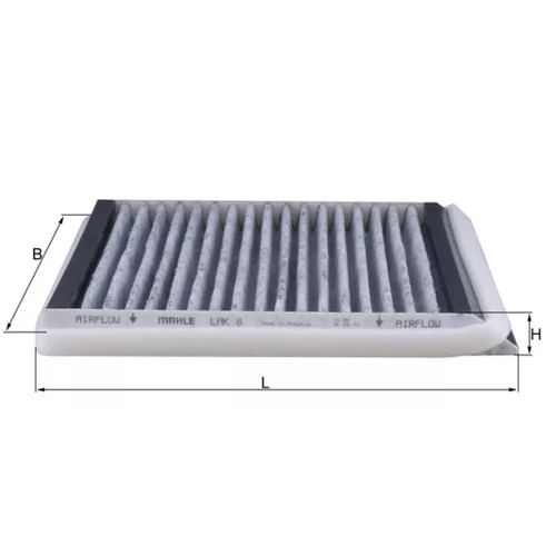 Filter vnútorného priestoru LAK 8 /MAHLE/ - obr. 2