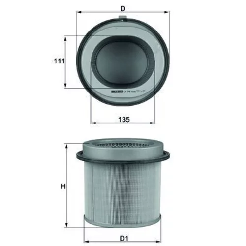 Vzduchový filter LX 670 /MAHLE/