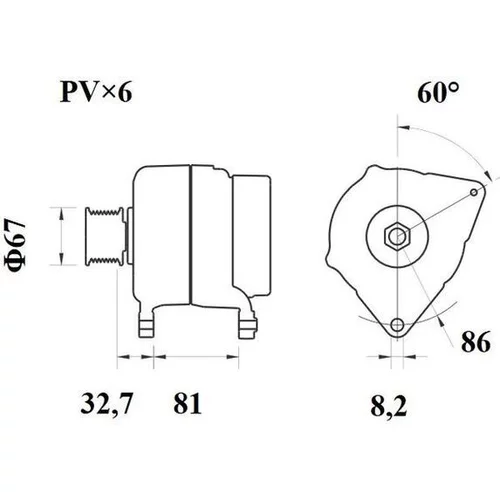 Alternátor MG 15 /MAHLE/ - obr. 1