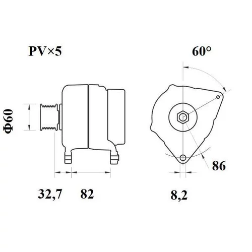 Alternátor MG 231 /MAHLE/ - obr. 2