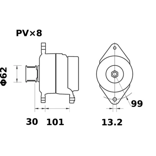 Alternátor MG 267 /MAHLE/ - obr. 4