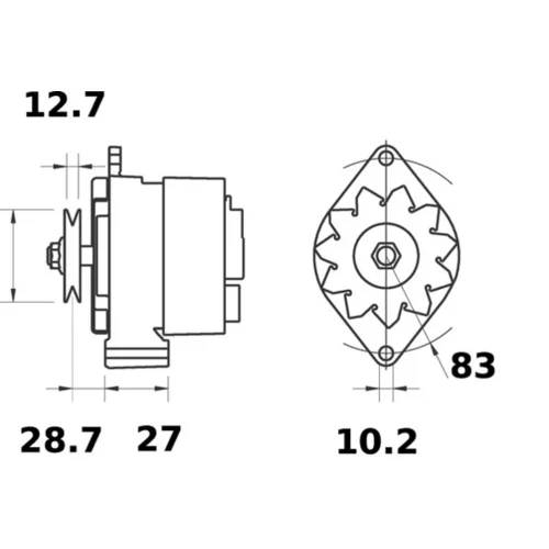 Alternátor MG 416 /MAHLE/ - obr. 4