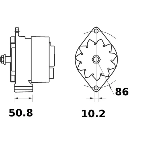 Alternátor MG 477 /MAHLE/ - obr. 2